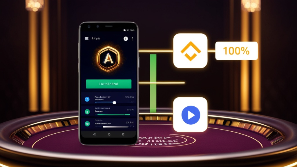 Telefono Android con confronto tra APK, download e requisiti