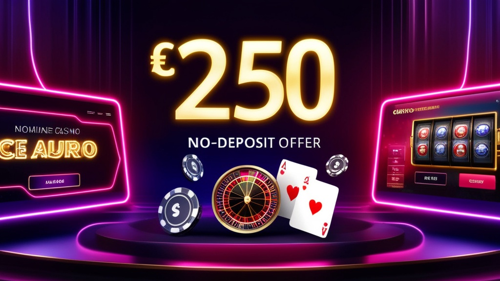 Banner promozionale con bonus da 25 euro senza deposito e carte da gioco