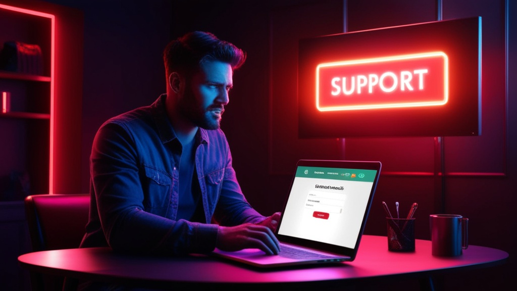 Schermo di errore e controlli rapidi per il login di Vulkan Vegas
